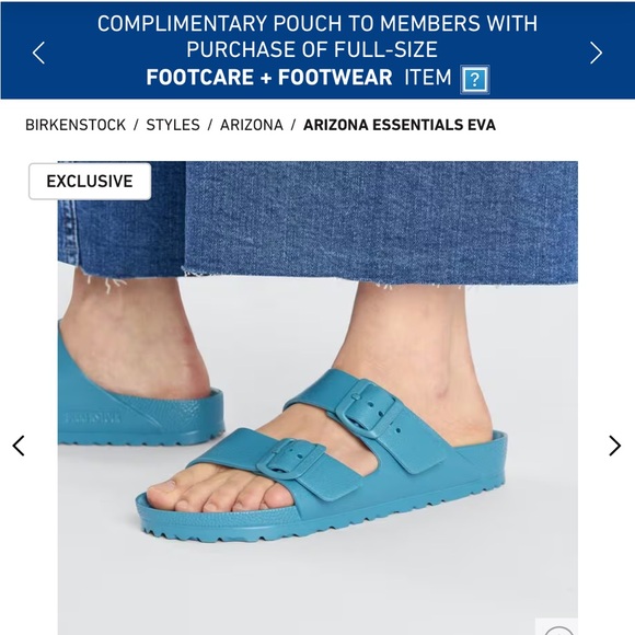 Birkenstock Turquoise Double-Strap Sandals, - Picture 2 of 7
